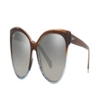 MAUI JIM Woman Sunglasses 537 Olu Olu - Frame color: Translucent Dark Chocolate/Blue, Lens color: Neutral Grey Polarized