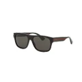 GUCCI Unisex Sunglasses GG0341S - Frame color: Shiny Black, Lens color: Grey Polarized