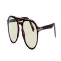 PERSOL Unisex Sunglasses PO3235S - Frame color: Havana, Lens color: Photochromic Clear to Grey with Blue Light Filter