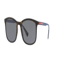 PRADA LINEA ROSSA Man Sunglasses PS 01TS Lifestyle - Frame color: Havana Rubber, Lens color: Polarized Grey