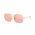RAY-BAN Woman Sunglasses RB1971 Square 1971 Mirror Evolve - Frame color: Gold, Lens color: Pink Grey