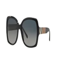 BURBERRY Woman Sunglasses BE4160 - Frame color: Black, Lens color: Polarized Grey Gradient
