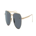 PERSOL Unisex Sunglasses PO5003ST - Frame color: Gold, Lens color: Light Blue