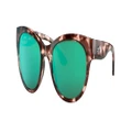 COSTA Woman Sunglasses 6S9011 Maya - Frame color: Shiny Coral Tortoise, Lens color: Green Mirror