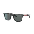 PRADA LINEA ROSSA Man Sunglasses PS 04XS - Frame color: Rubber Black, Lens color: Dark Grey Polarized