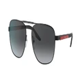 PRADA LINEA ROSSA Man Sunglasses PS 53XS - Frame color: Matte Black, Lens color: Polarized Grey Gradient