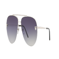 CARTIER Woman Sunglasses CT0065S - Frame color: Platinum Shiny, Lens color: Gradient Grey