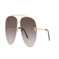 CARTIER Woman Sunglasses CT0065S - Frame color: Gold Shiny, Lens color: Grey