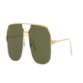 CARTIER Unisex Sunglasses CT0230S - Frame color: Gold Shiny, Lens color: Green