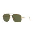 CARTIER Unisex Sunglasses CT0230S - Frame color: Gold Shiny, Lens color: Green