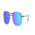 MAUI JIM Unisex Sunglasses Ohai - Frame color: Gunmetal, Lens color: Blue Hawaii Mirror Polarized