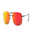 MAUI JIM Unisex Sunglasses Ohai - Frame color: Black Matte, Lens color: Hawaii Lava U+2122 Mirror Polarized