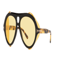 TOM FORD Unisex Sunglasses FT0882 - Frame color: Black Shiny, Lens color: Brown