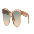 TOM FORD Woman Sunglasses FT0870 - Frame color: Brown, Lens color: Green Gradient