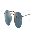 RAY-BAN Unisex Sunglasses RB8247 Round Titanium - Frame color: Gunmetal, Lens color: Blue/Gold