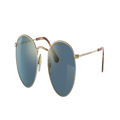 RAY-BAN Unisex Sunglasses RB8247 Round Titanium - Frame color: Gold, Lens color: Blue/Gold