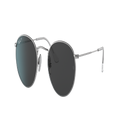 RAY-BAN Unisex Sunglasses RB8247 Round Titanium - Frame color: Silver, Lens color: Polarized Black