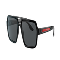 PRADA LINEA ROSSA Man Sunglasses PS 01XS - Frame color: Black, Lens color: Polarized Dark Grey
