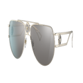 VERSACE Man Sunglasses VE2225 - Frame color: Pale Gold, Lens color: Light Grey Mirror Silver