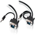5 Metre ALOGIC Pro Series Slim flexible VGA Cable with 80cm &amp; 30cm 3.5mm Stereo Audio Cable Male to Male