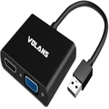 Volans VL-U3VH-S Aluminium USB 3.0 to VGA/HDMI Adapter