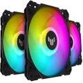 3 x 120mm Asus TUF GAMING TF120 ARGB 3IN1 Fans with ARGB Controller