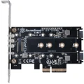 SilverStone ECM27 3 Port M.2 SSD to PCI-E x4 Adapter Card
