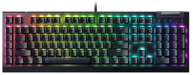 Razer BlackWidow V4 X Yellow-Linear Mechanical Gaming Keyboard Black