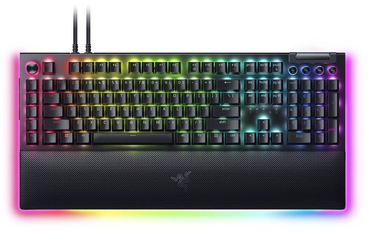 Razer BlackWidow V4 Pro Clicky-Green Mechanical Gaming Keyboard Black