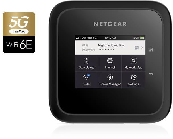 Netgear Nighthawk M6 Pro 5G MR6550-100APS mmWave WiFi 6E Mobile Hotspot Router
