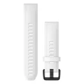 Garmin QuickFit 20 Watch Band - White Silicone with Black Hardware