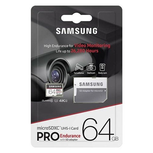Image of Samsung Endurance Pro 64GB MLC Micro SD Card - SDXC-64MLC