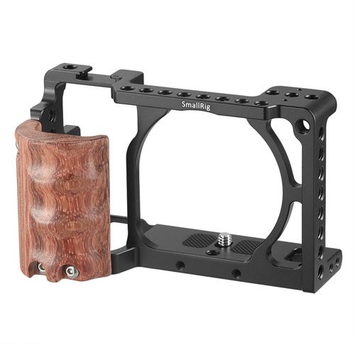 Image of SmallRig 2082 Cage w Wood Grip for Sony A6000/A6300