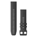 Garmin QuickFit 22 Watch Band - Grey Silicone w Black