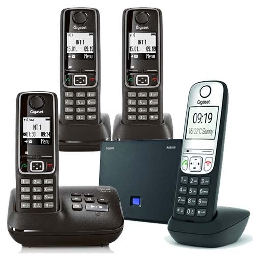 Image of Gigaset A690IP VoiP Cordless Phones (Quad Business Kit)