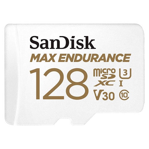 Image of Sandisk Max Endurance 128GB V30 Micro SD Card w Adaptor
