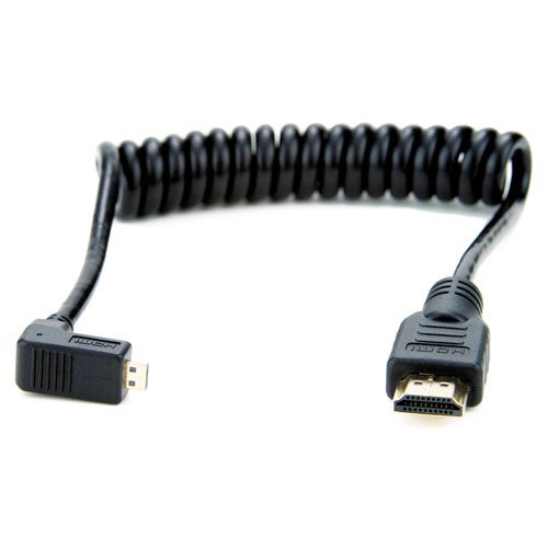 Image of Atomos Coiled Right-Angle Micro-HDMI to HDMI Cable