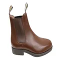 Slatters Arizona II Mens Comfortable Leather Chelsea Pull On Boots Acorn 6 UK