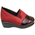 Flex & Go Julie Womens Comfortable Leather Shoes Made In Portugal Bordeaux 7 AUS or 38 EUR