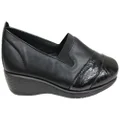 Flex & Go Julie Womens Comfortable Leather Shoes Made In Portugal Black 8 AUS or 39 EUR