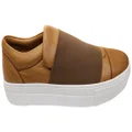 Orizonte Brig Womens Comfortable Slip On Leather Shoes Tan/White 7 AUS or 38 EUR