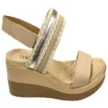 Malu Supercomfort Mexie Womens Comfort Platform Sandals Made In Brazil Beige 10 AUS or 41 EUR