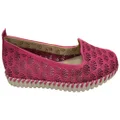 Bottero Jesabel Womens Comfortable Leather Flats Shoes Made In Brazil Fuschia 7 AUS or 38 EUR