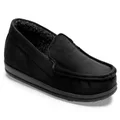 Homyped Mens Pedro Comfortable Extra Extra Wide Indoor Slippers Black 8 US