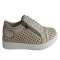 Cabello Comfort EG17 Womens Leather European Leather Casual Shoes Taupe 7 AUS or 38 EUR