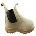 Grosby Ranch Junior Kids/Youths Pull On Leather Boots Wheat 4 AUS - 5 US (Older Kids)