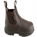 Grosby Ranch Junior Kids/Youths Pull On Leather Boots Brown 5 AUS - 6 US (Older Kids)
