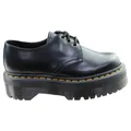 Dr Martens 1461 Quad Polished Smooth Lace Up Comfortable Unisex Shoes Black 6.5 UK Mens or 8.5 AUS Womens