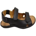 Opananken Miles Mens Comfortable Leather Adjustable Sandals Black 7 AUS or 41 EUR