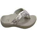 Scholl Orthaheel Selena Womens Supportive Comfortable Thongs Silver 10 AUS or 41 EUR